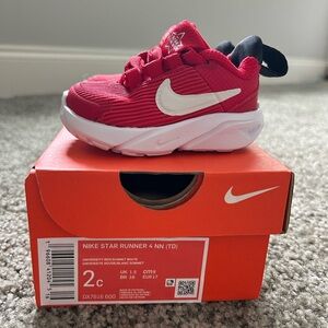 Nike Kids Star Runner 4 Red White Sneakers